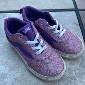 Girls Vans purple sparkle